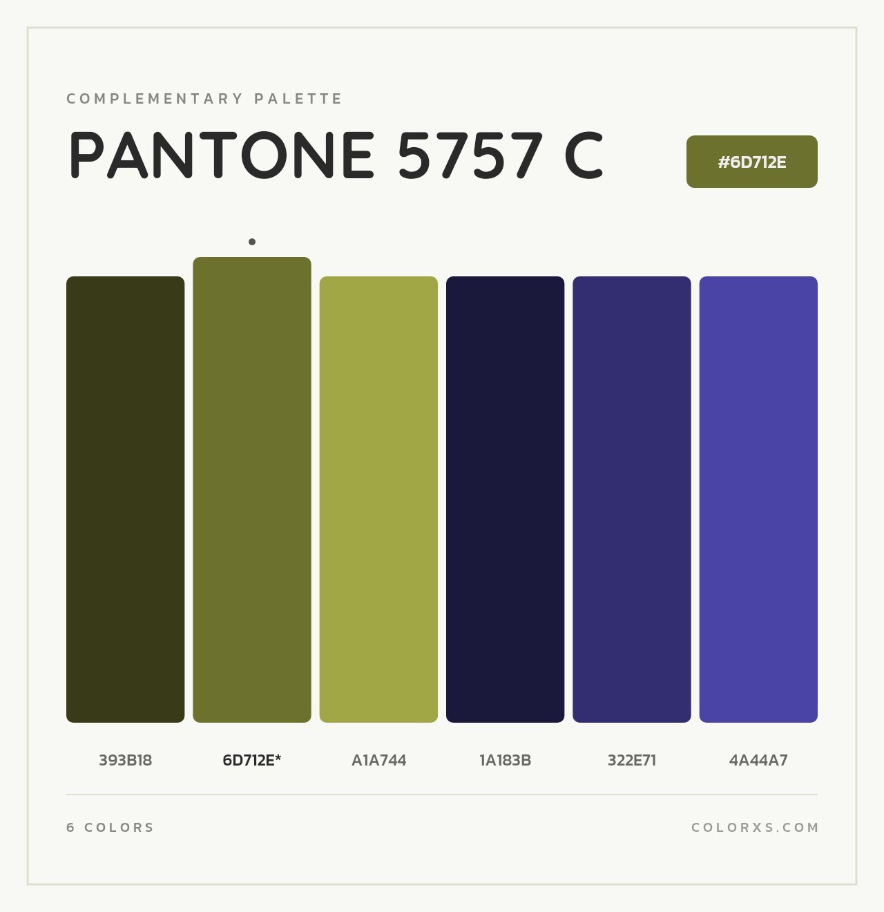 PANTONE 5757 C - Complementary Color Palette