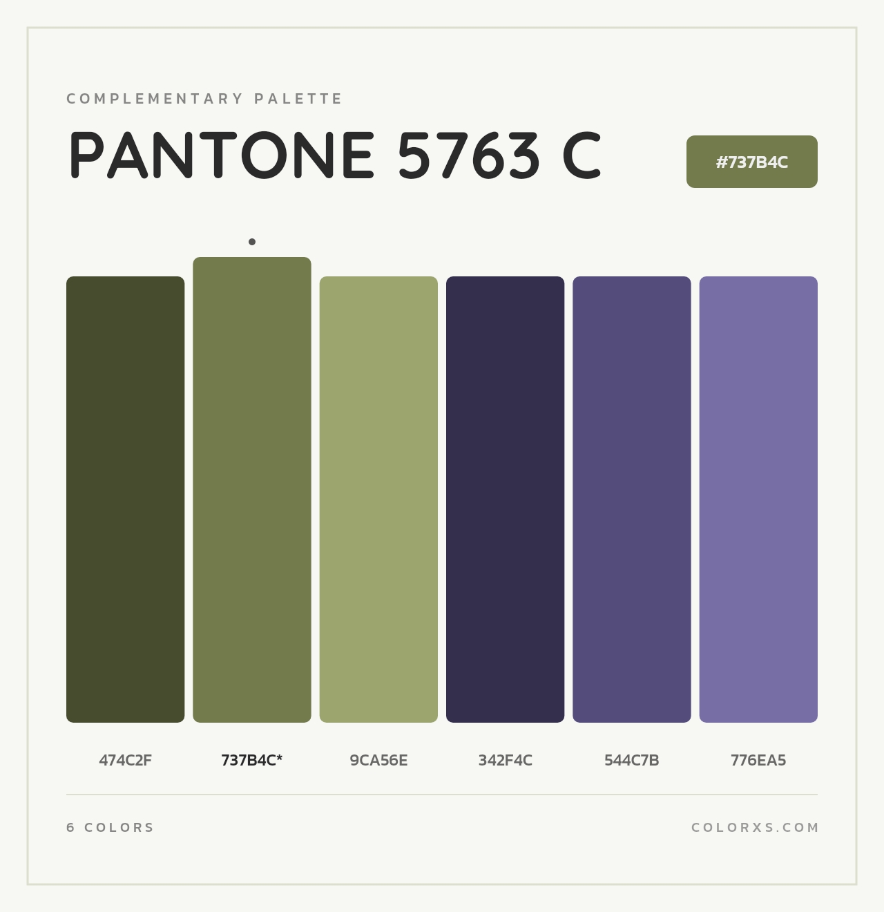 PANTONE 5763 C - Complementary Color Palette