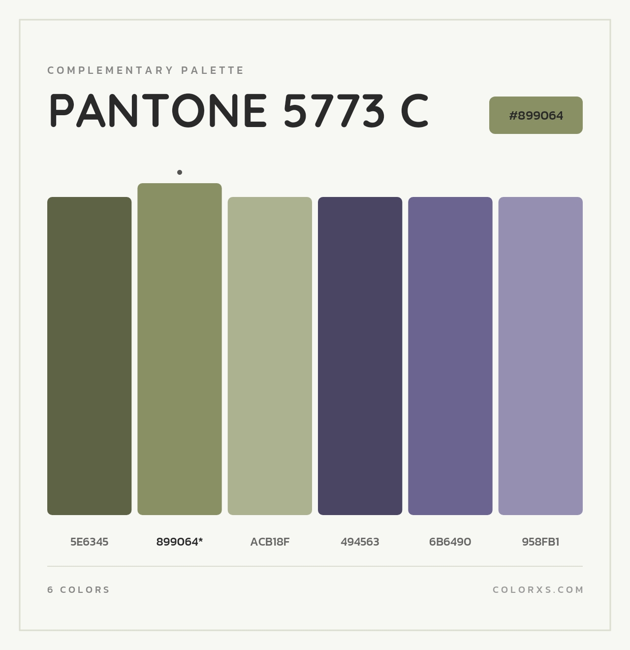 PANTONE 5773 C - Complementary Color Palette