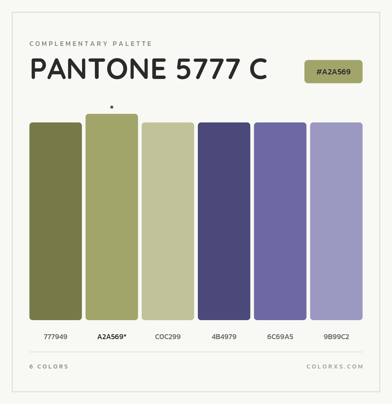 PANTONE 5777 C - Complementary Color Palette