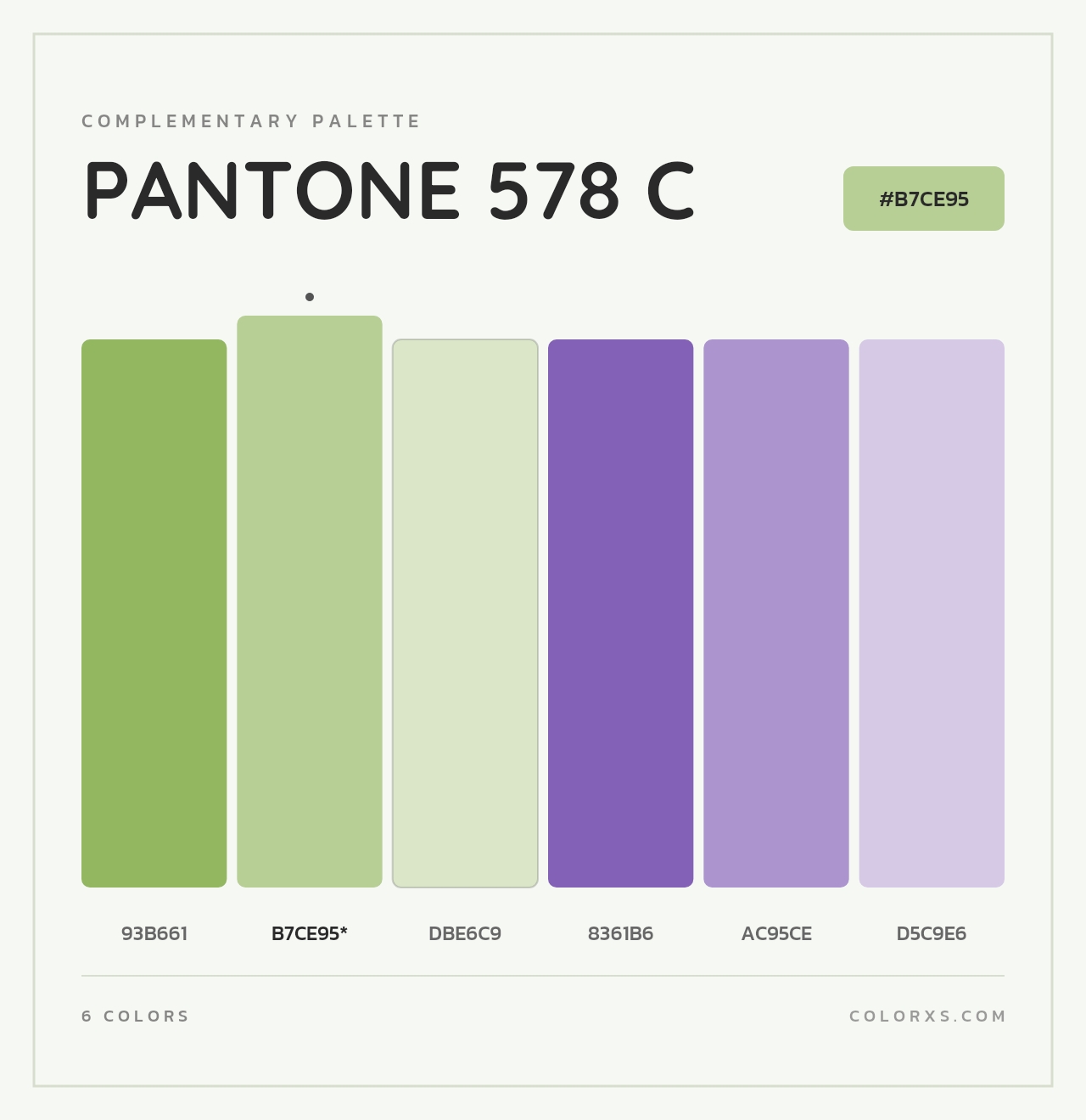 PANTONE 578 C - Complementary Color Palette