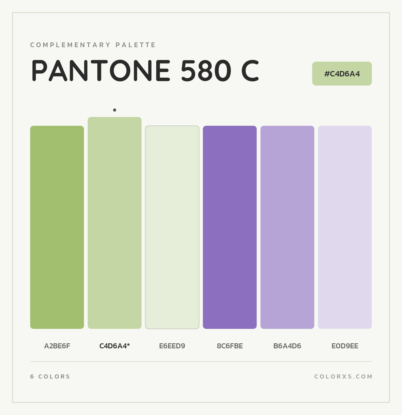 PANTONE 580 C - Complementary Color Palette