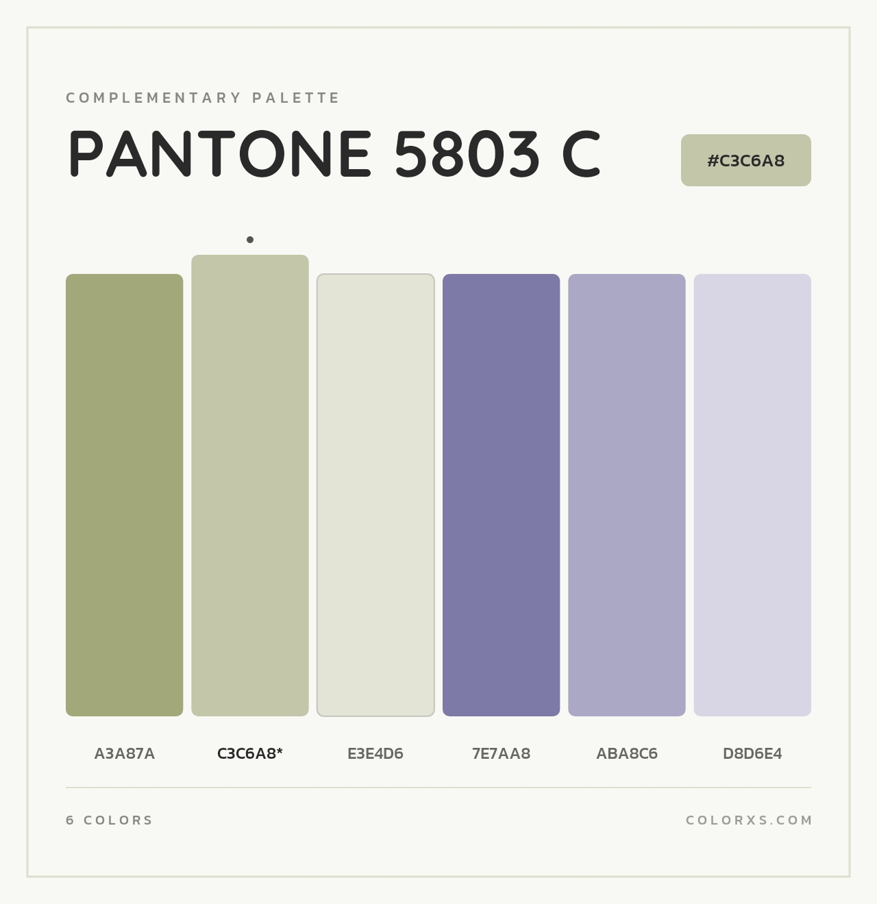 PANTONE 5803 C - Complementary Color Palette