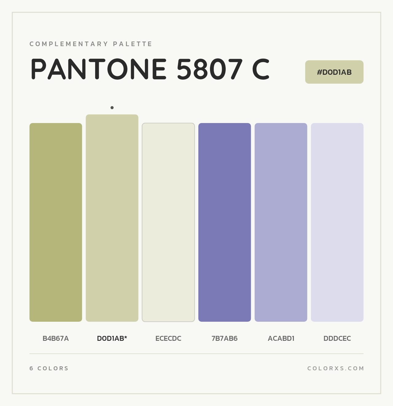 PANTONE 5807 C - Complementary Color Palette