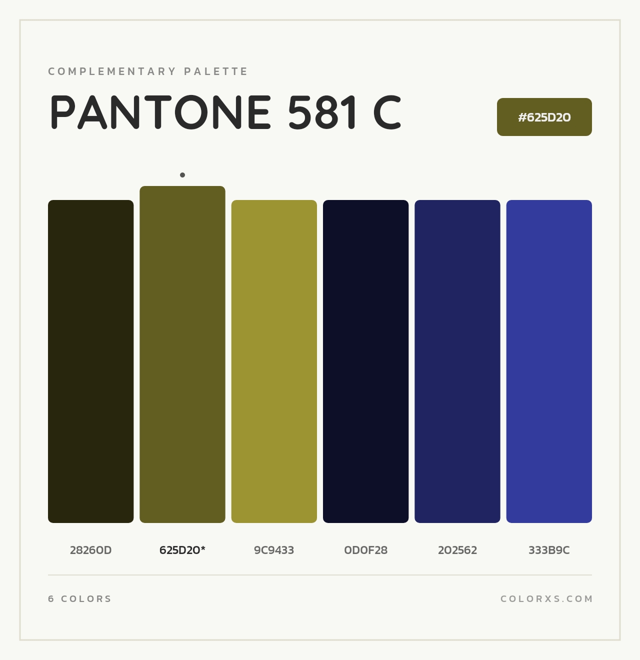 PANTONE 581 C - Complementary Color Palette
