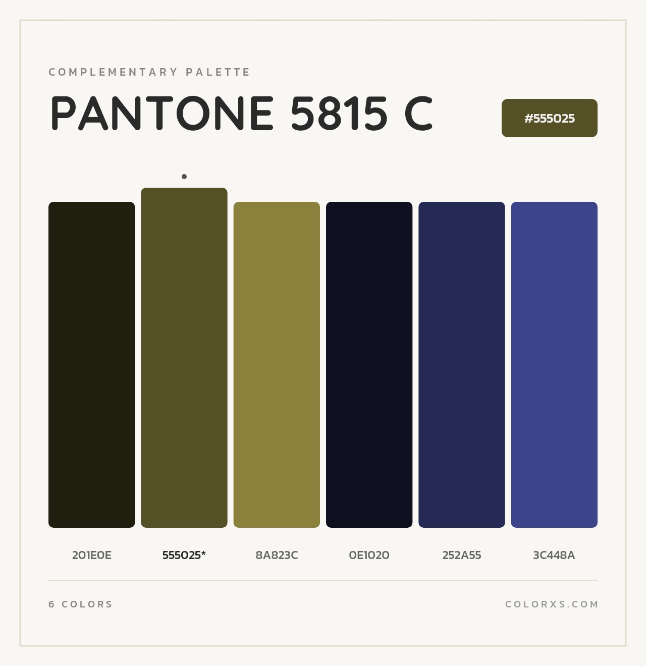 PANTONE 5815 C - Complementary Color Palette