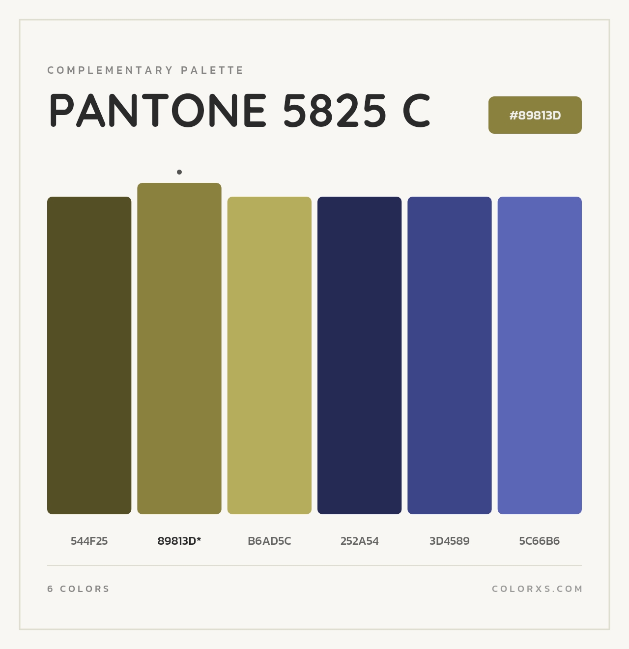 PANTONE 5825 C - Complementary Color Palette