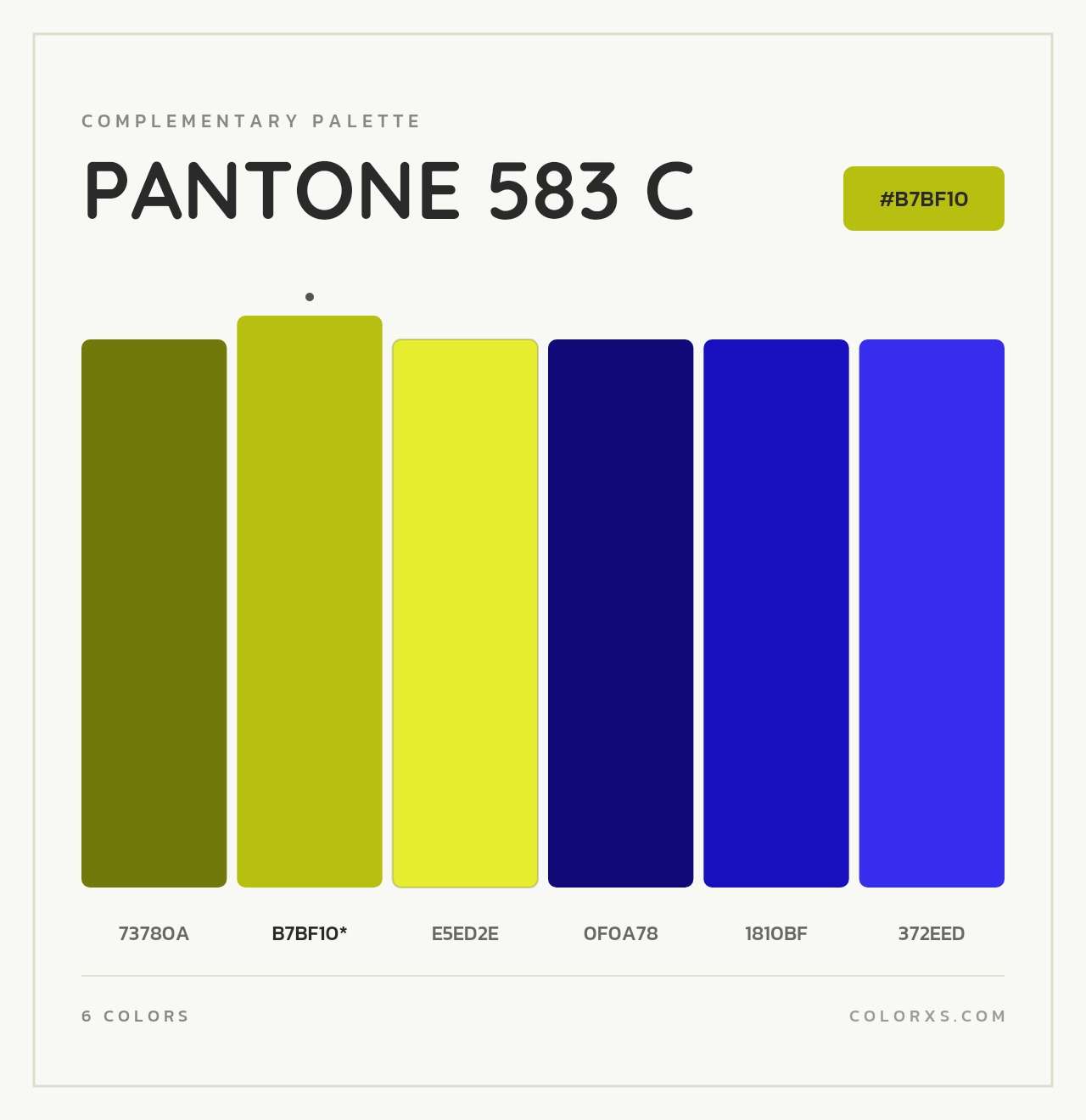 PANTONE 583 C - Complementary Color Palette