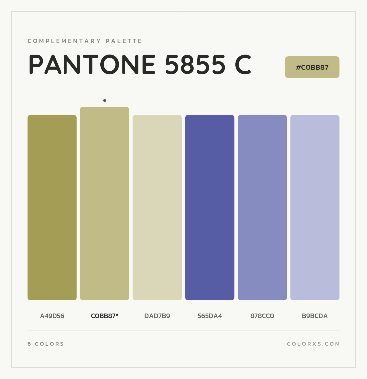 PANTONE 5855 C - Complementary Color Palette