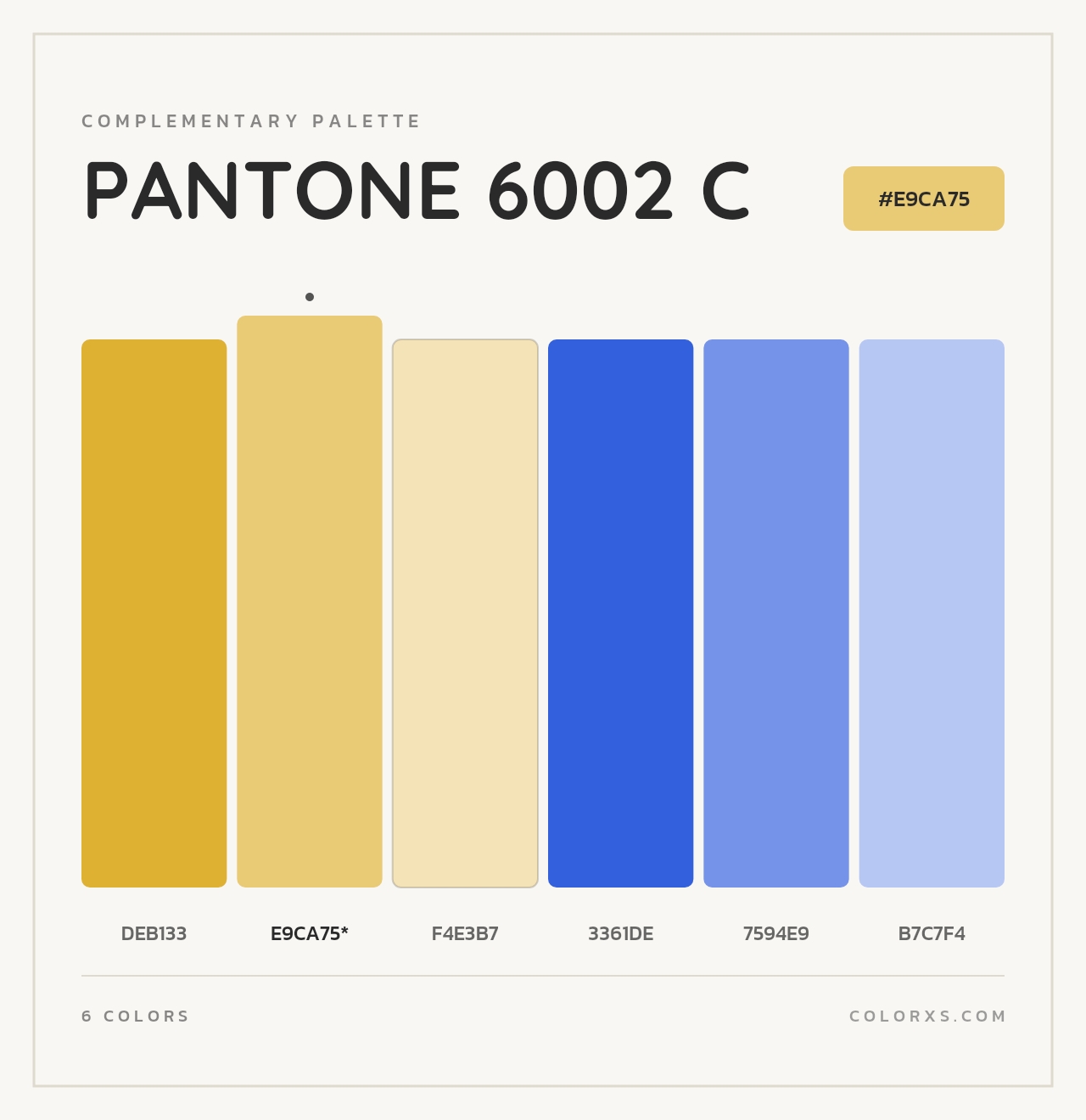 PANTONE 6002 C - Complementary Color Palette