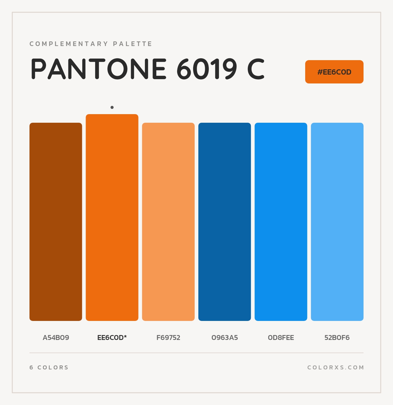 PANTONE 6019 C - Complementary Color Palette