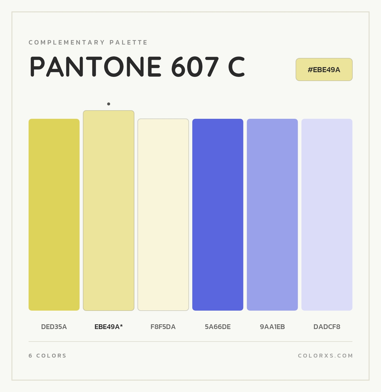 PANTONE 607 C - Complementary Color Palette