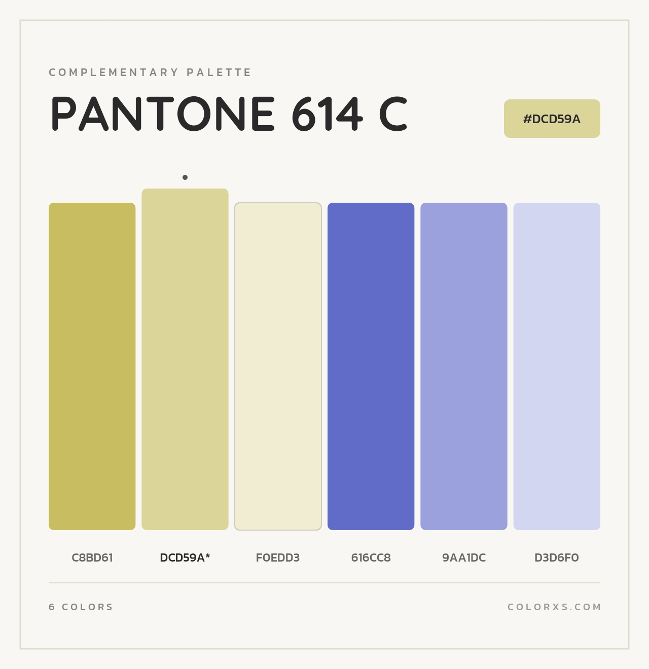 PANTONE 614 C - Complementary Color Palette