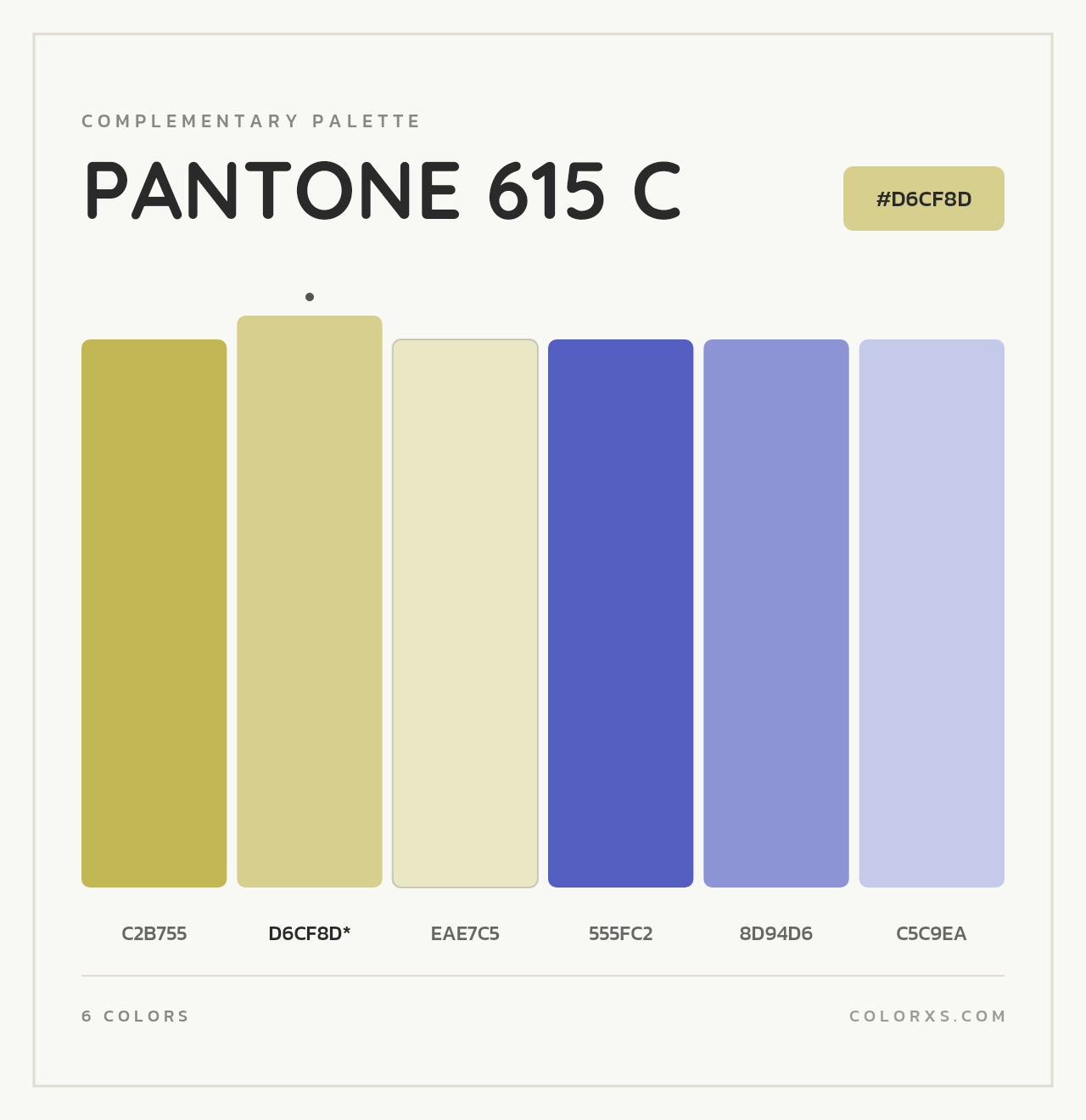 PANTONE 615 C - Complementary Color Palette
