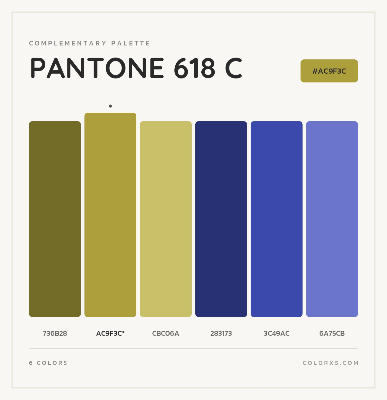 PANTONE 618 C - Complementary Color Palette