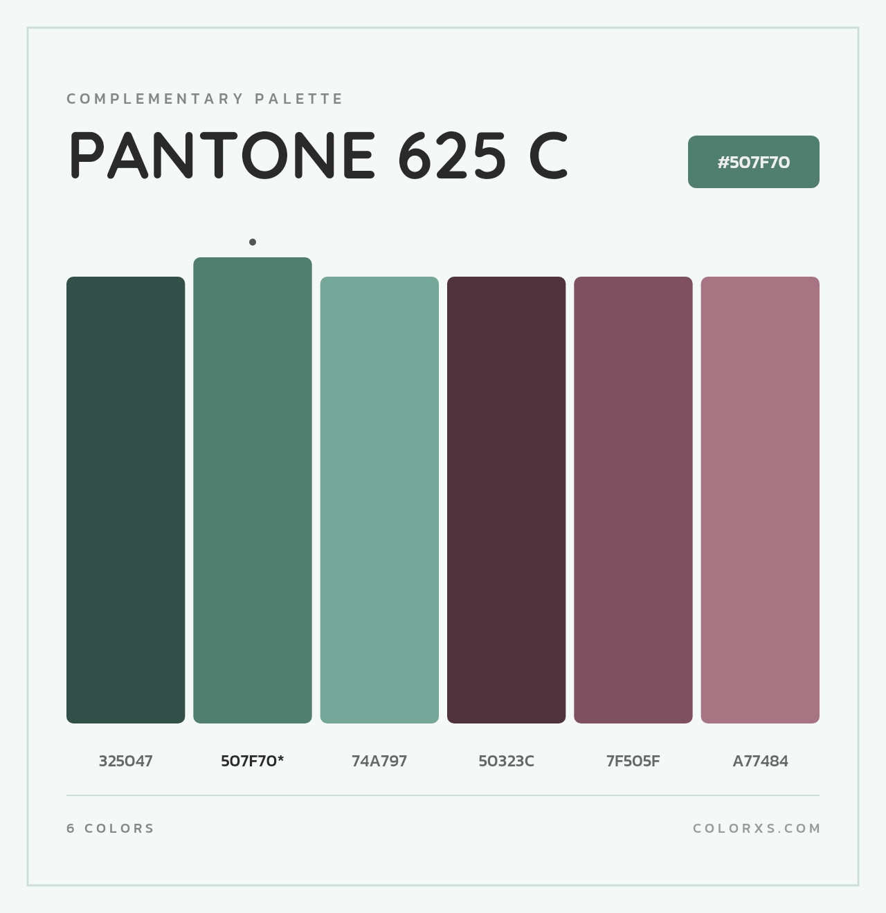 PANTONE 625 C - Complementary Color Palette