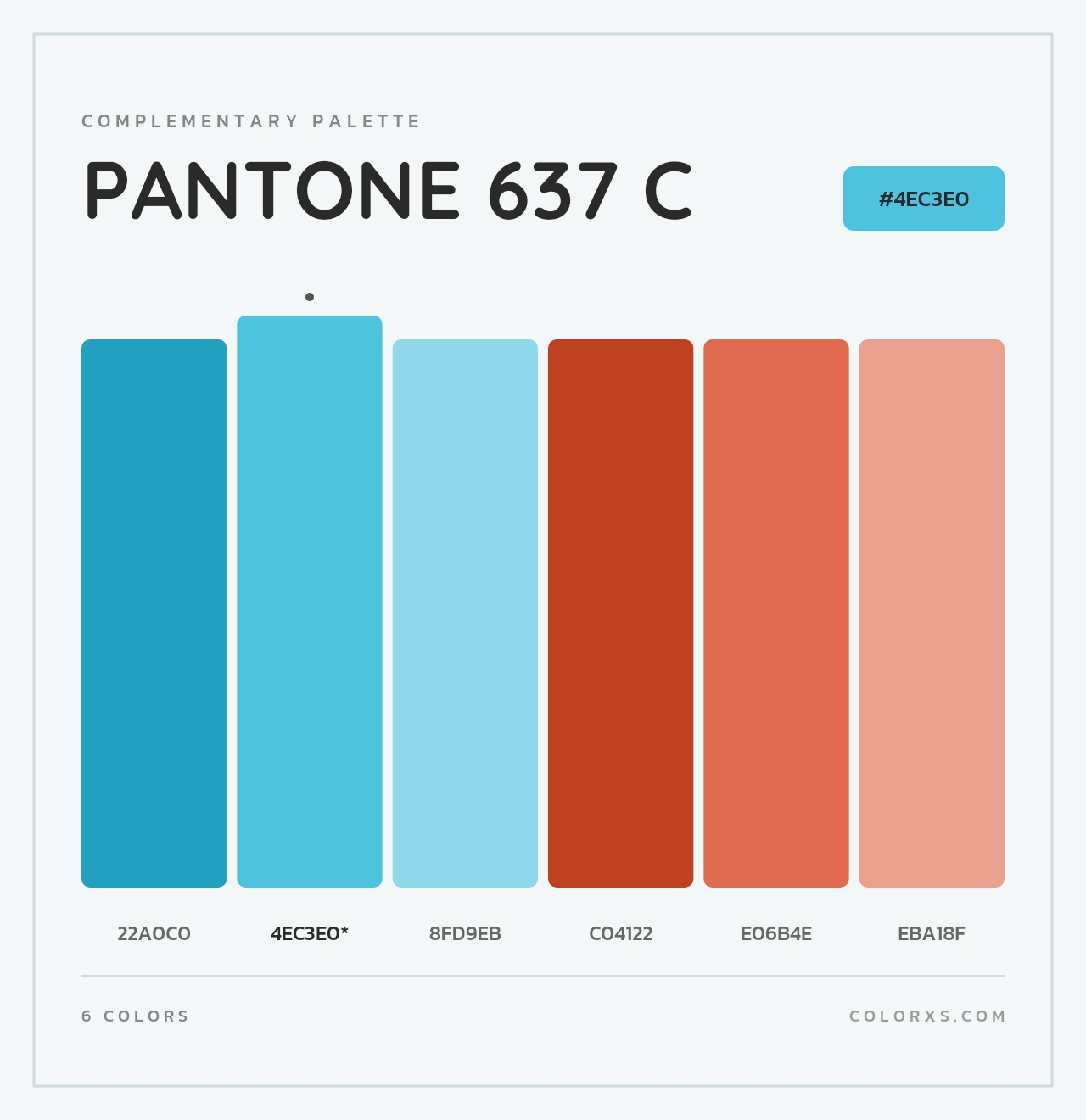 PANTONE 637 C - Complementary Color Palette