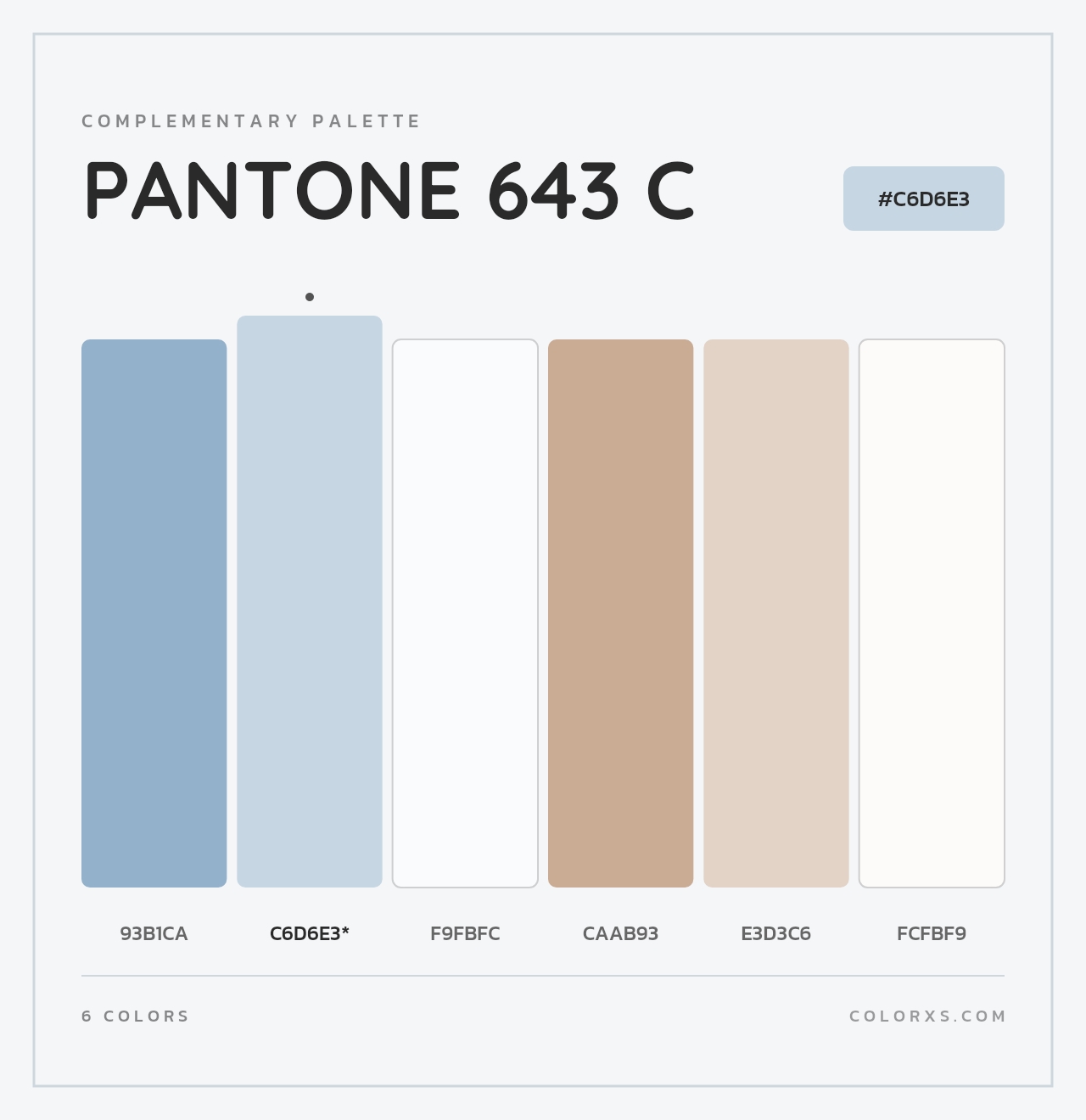 PANTONE 643 C - Complementary Color Palette