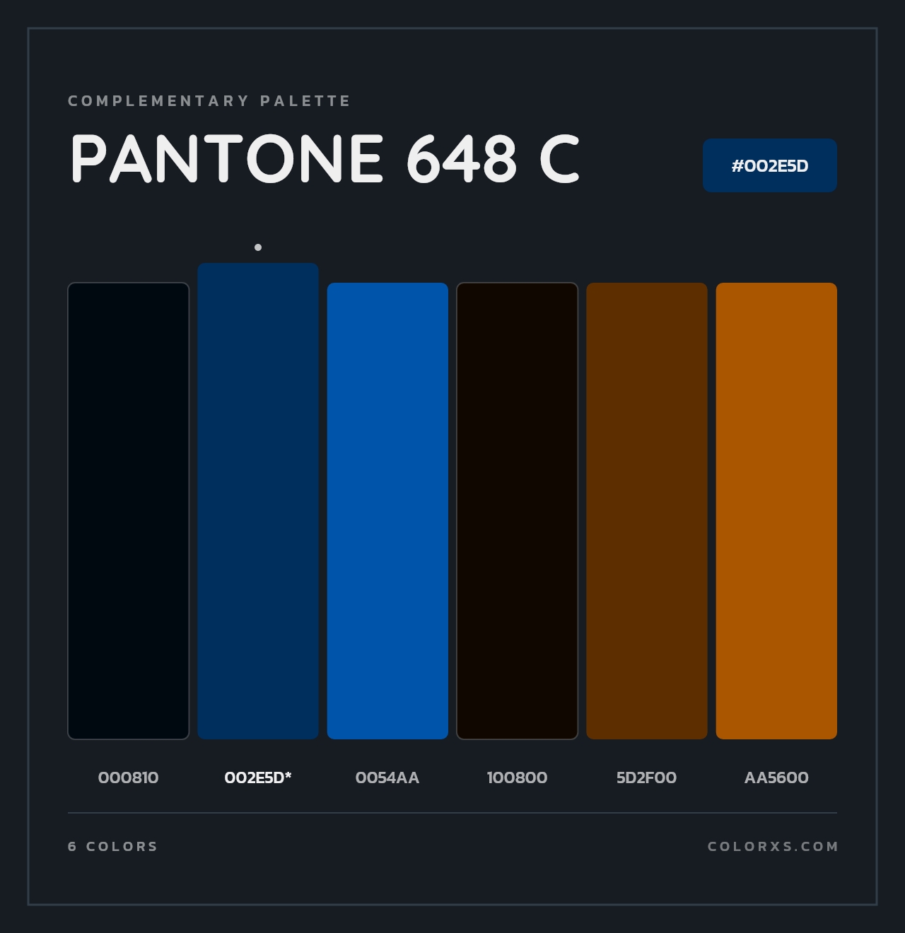 PANTONE 648 C - Complementary Color Palette
