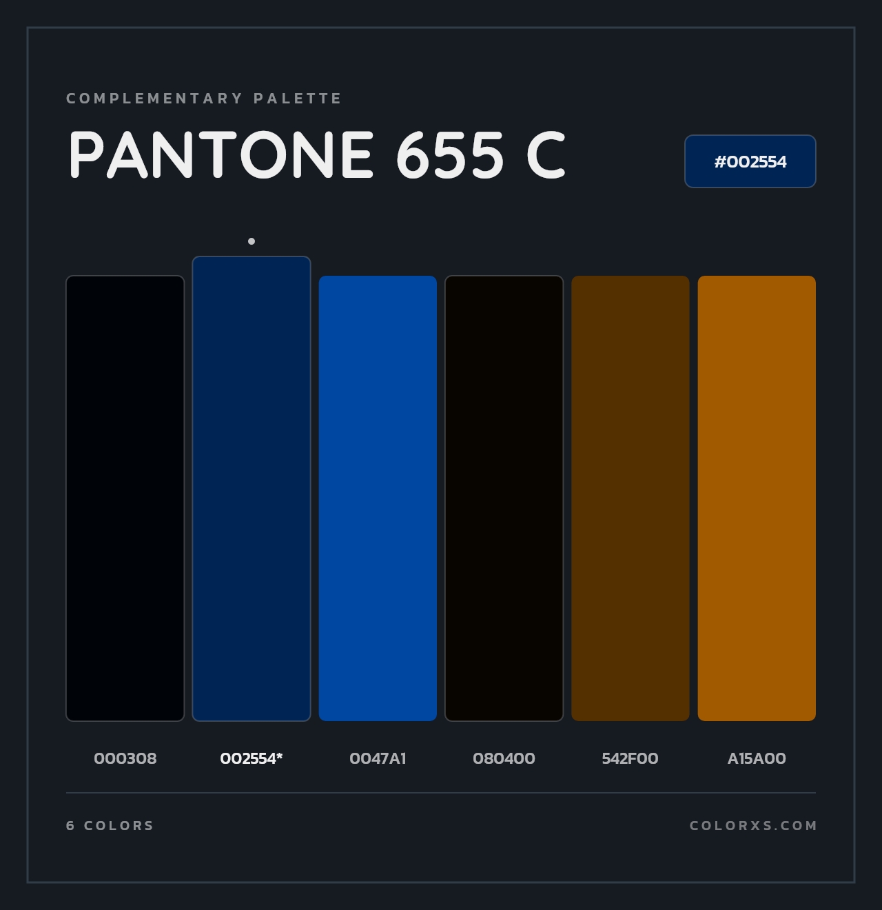 PANTONE 655 C - Complementary Color Palette