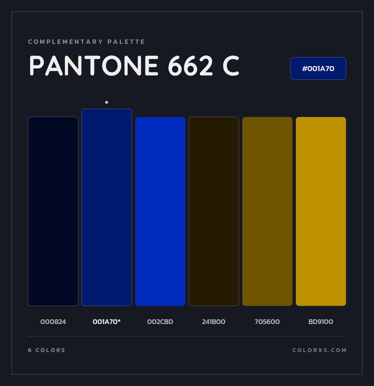 PANTONE 662 C - Complementary Color Palette