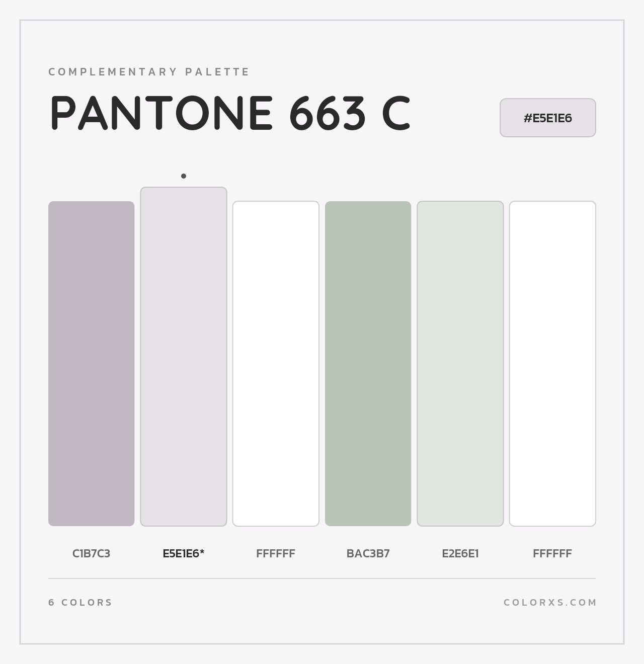PANTONE 663 C - Complementary Color Palette