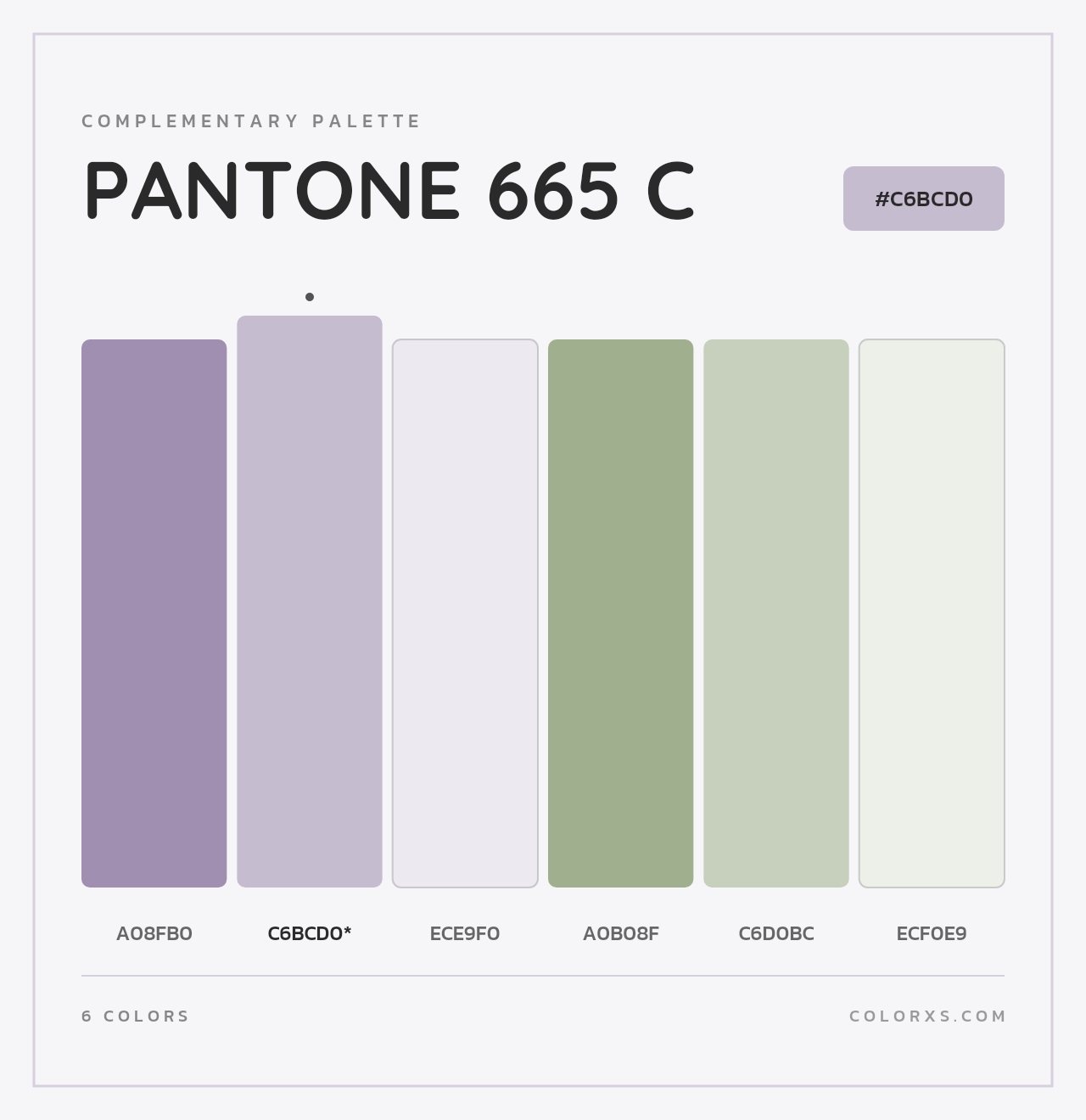 PANTONE 665 C - Complementary Color Palette