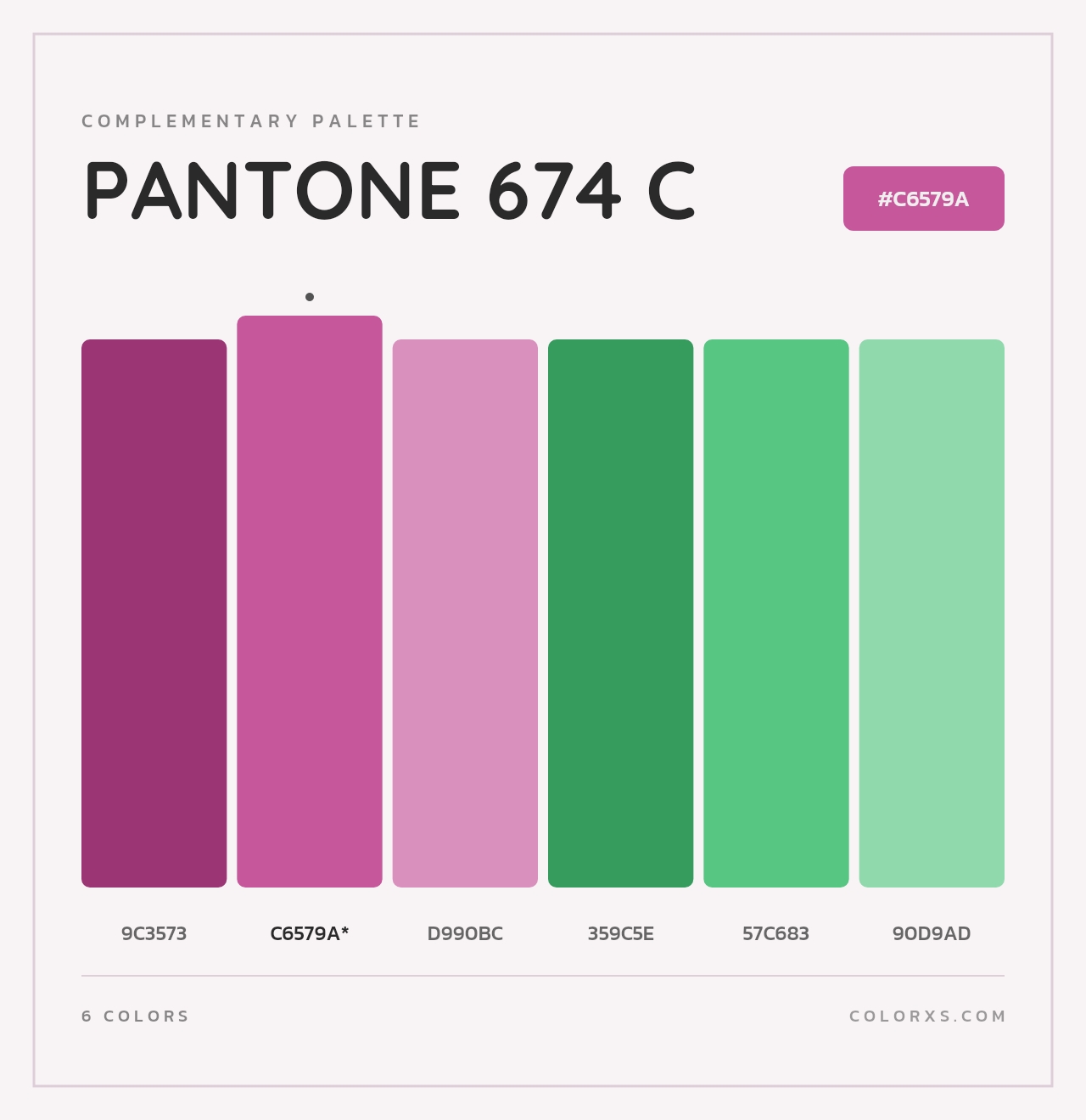 PANTONE 674 C - Complementary Color Palette