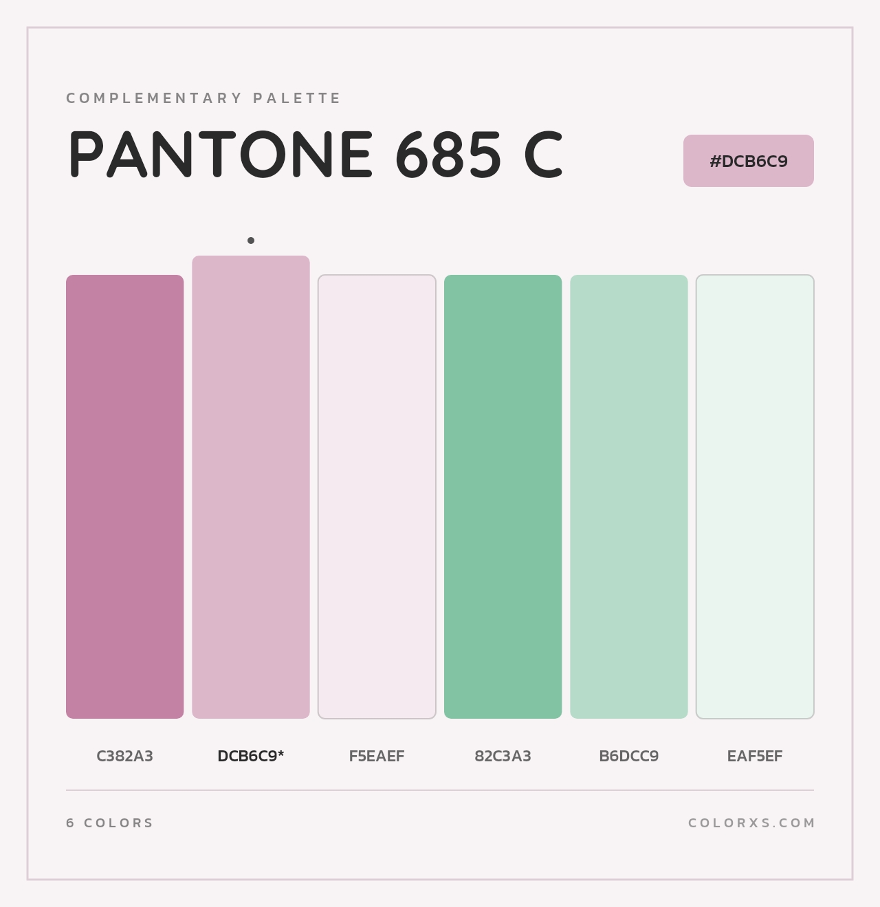PANTONE 685 C - Complementary Color Palette