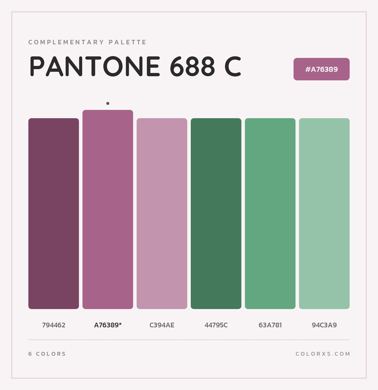 PANTONE 688 C - Complementary Color Palette