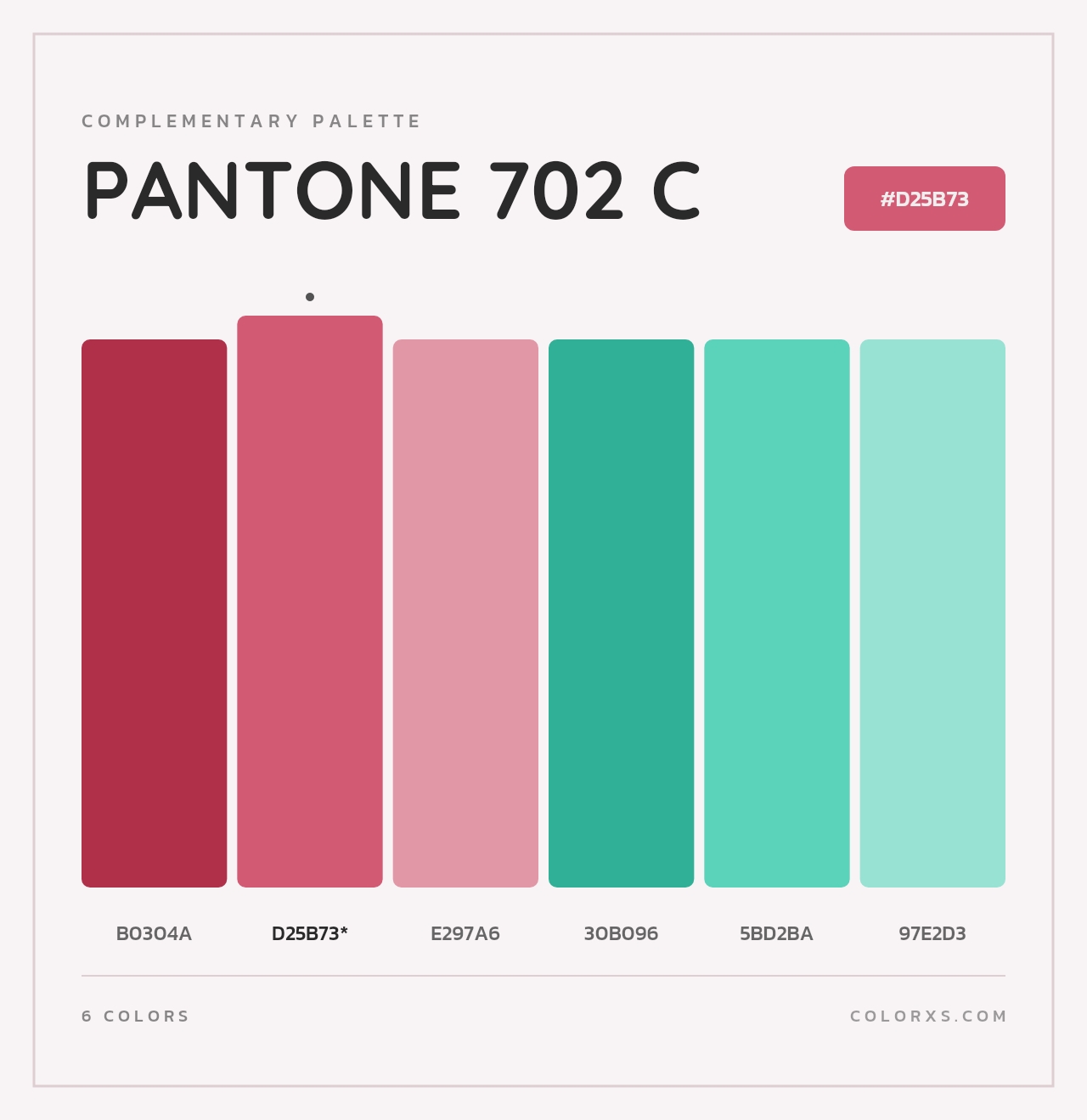 PANTONE 702 C - Complementary Color Palette