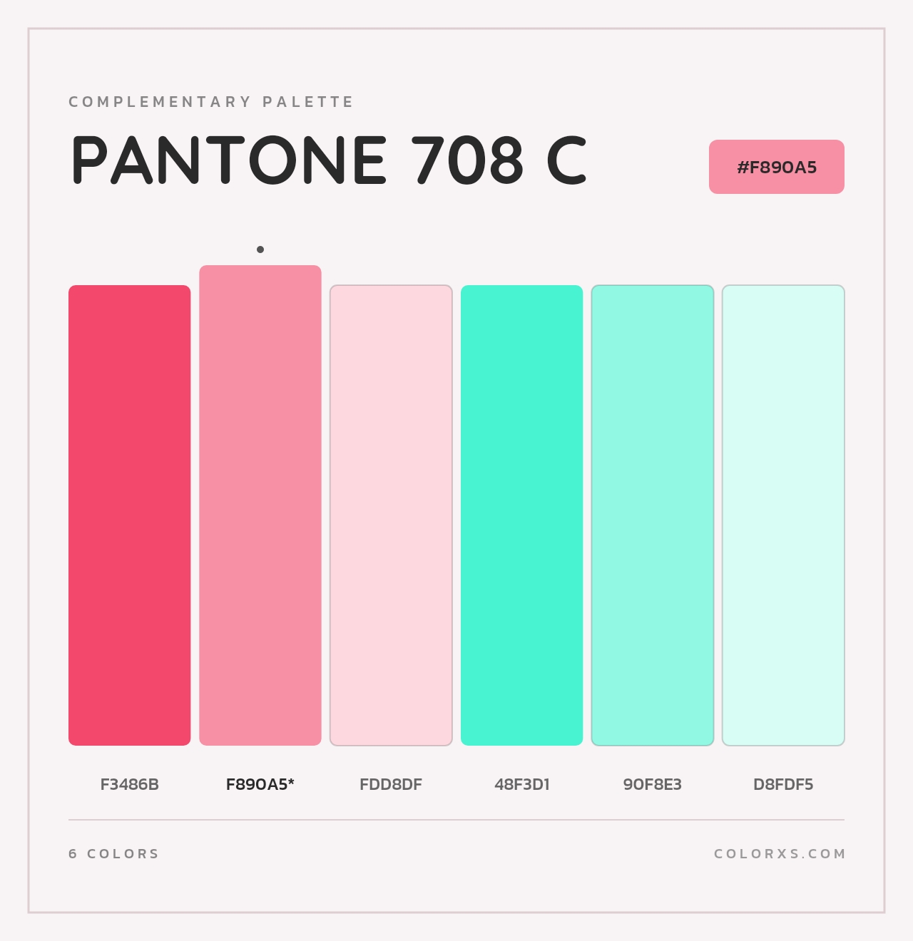 PANTONE 708 C - Complementary Color Palette