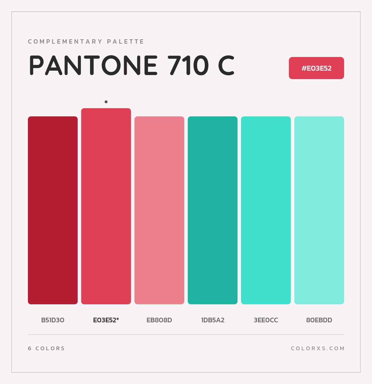 PANTONE 710 C - Complementary Color Palette