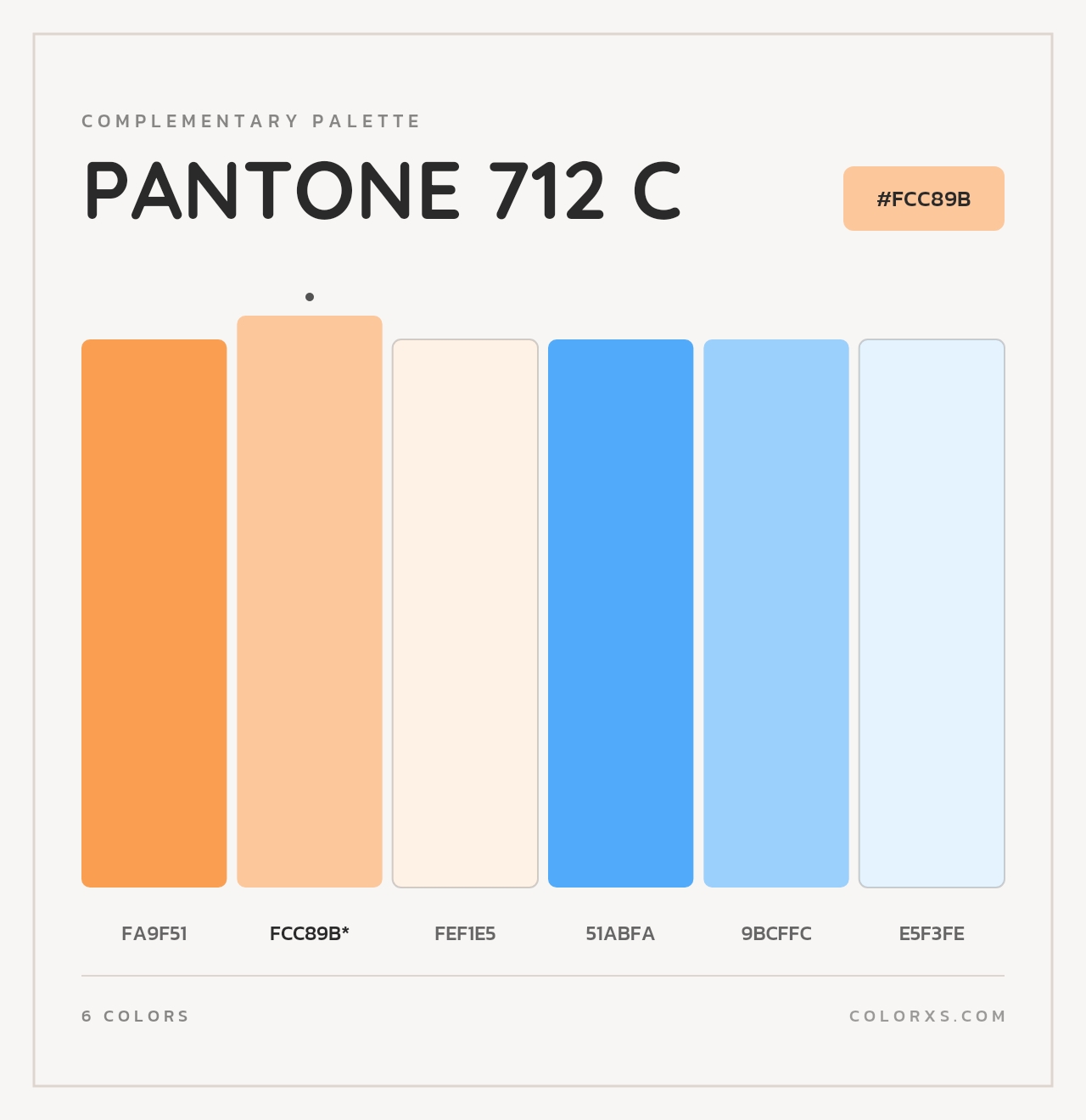 PANTONE 712 C - Complementary Color Palette
