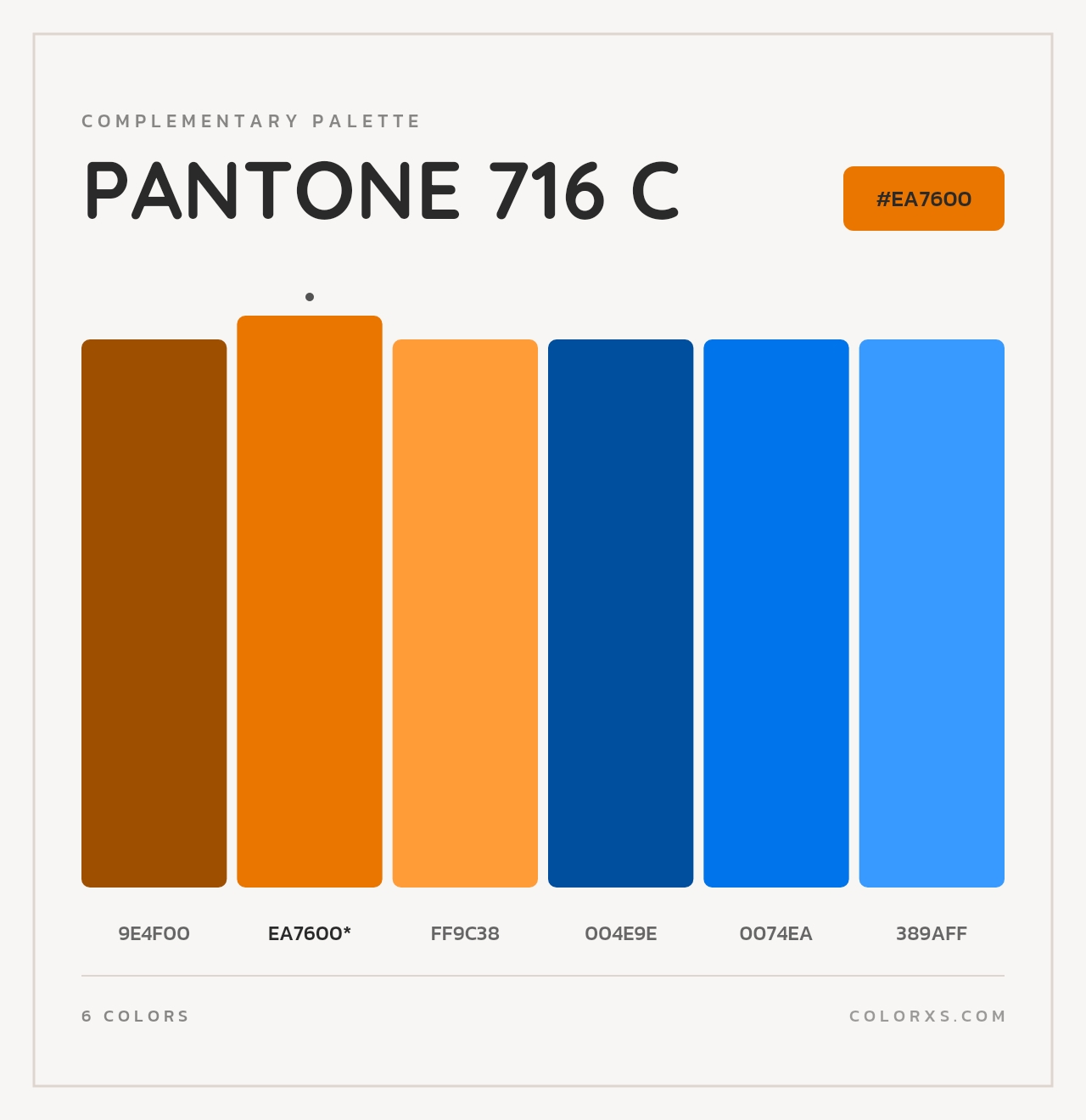 PANTONE 716 C - Complementary Color Palette