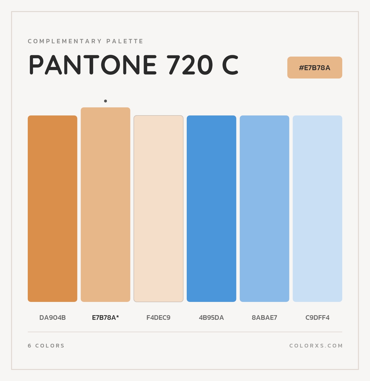 PANTONE 720 C - Complementary Color Palette