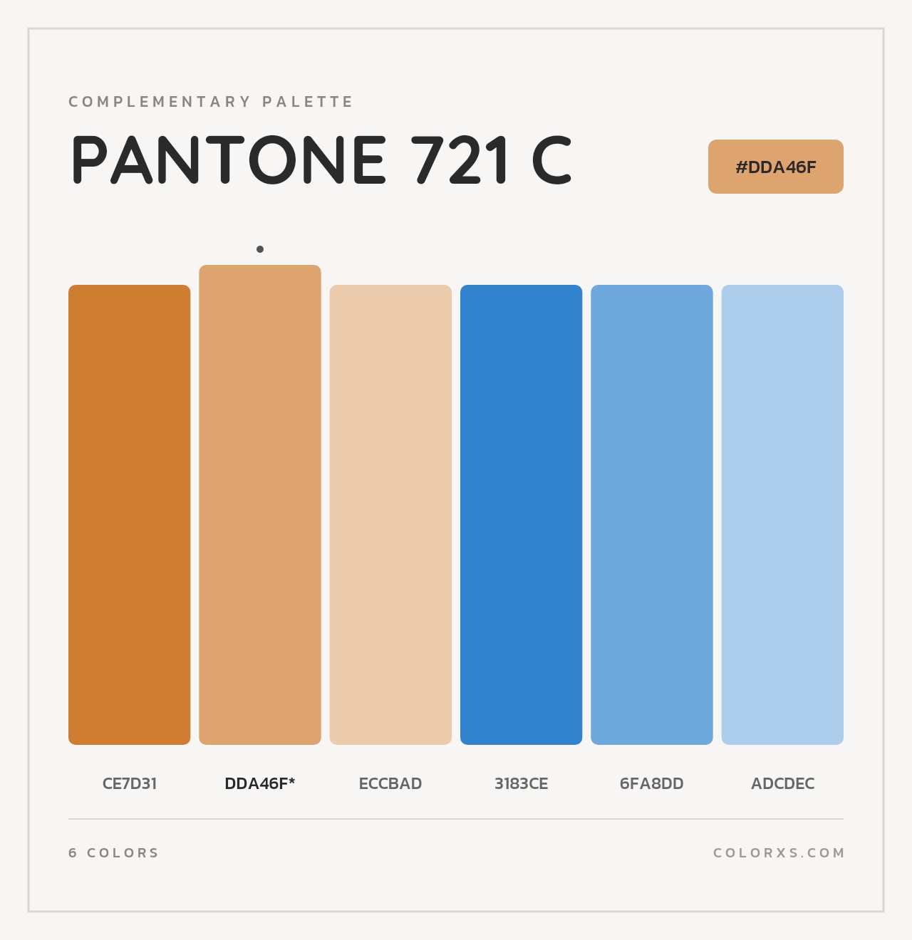 PANTONE 721 C - Complementary Color Palette