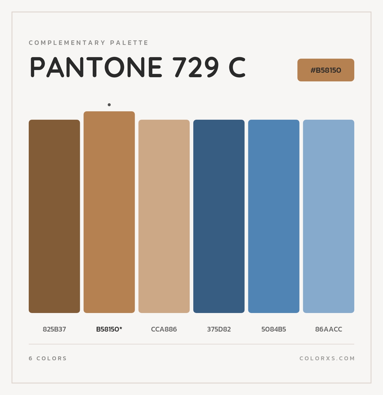 PANTONE 729 C - Complementary Color Palette