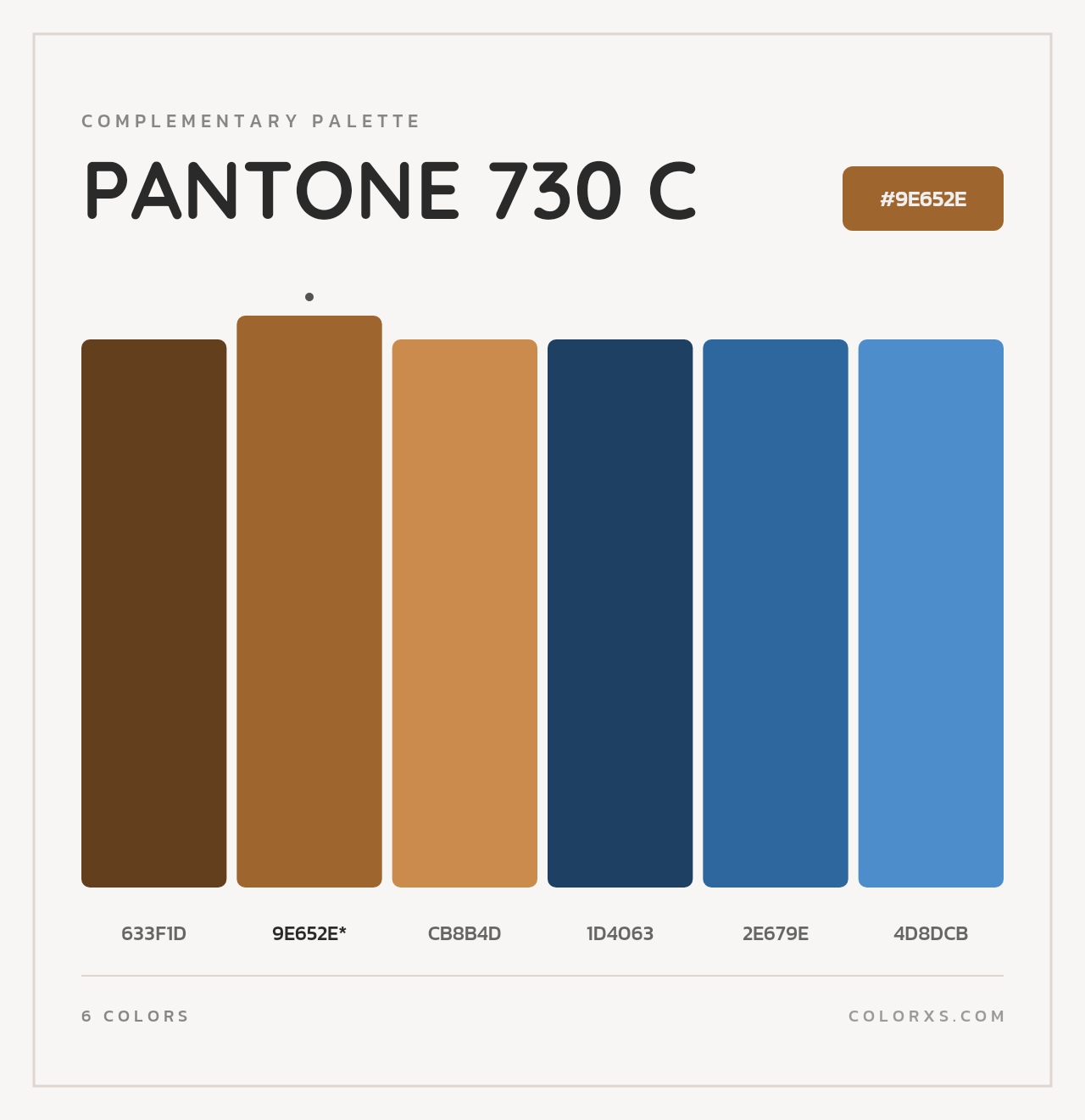 PANTONE 730 C - Complementary Color Palette