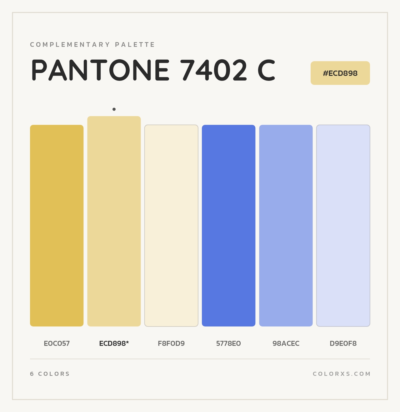 PANTONE 7402 C - Complementary Color Palette