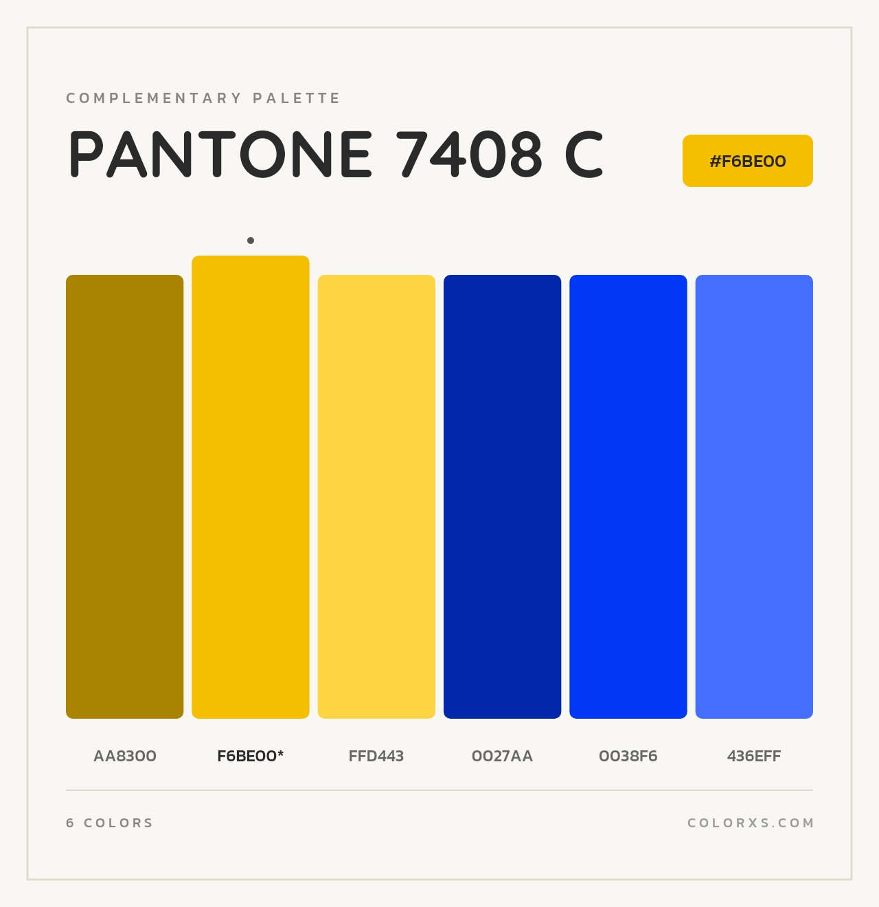 PANTONE 7408 C - Complementary Color Palette