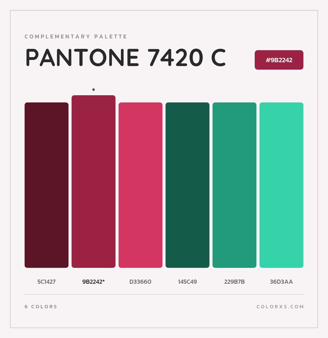 PANTONE 7420 C - Complementary Color Palette