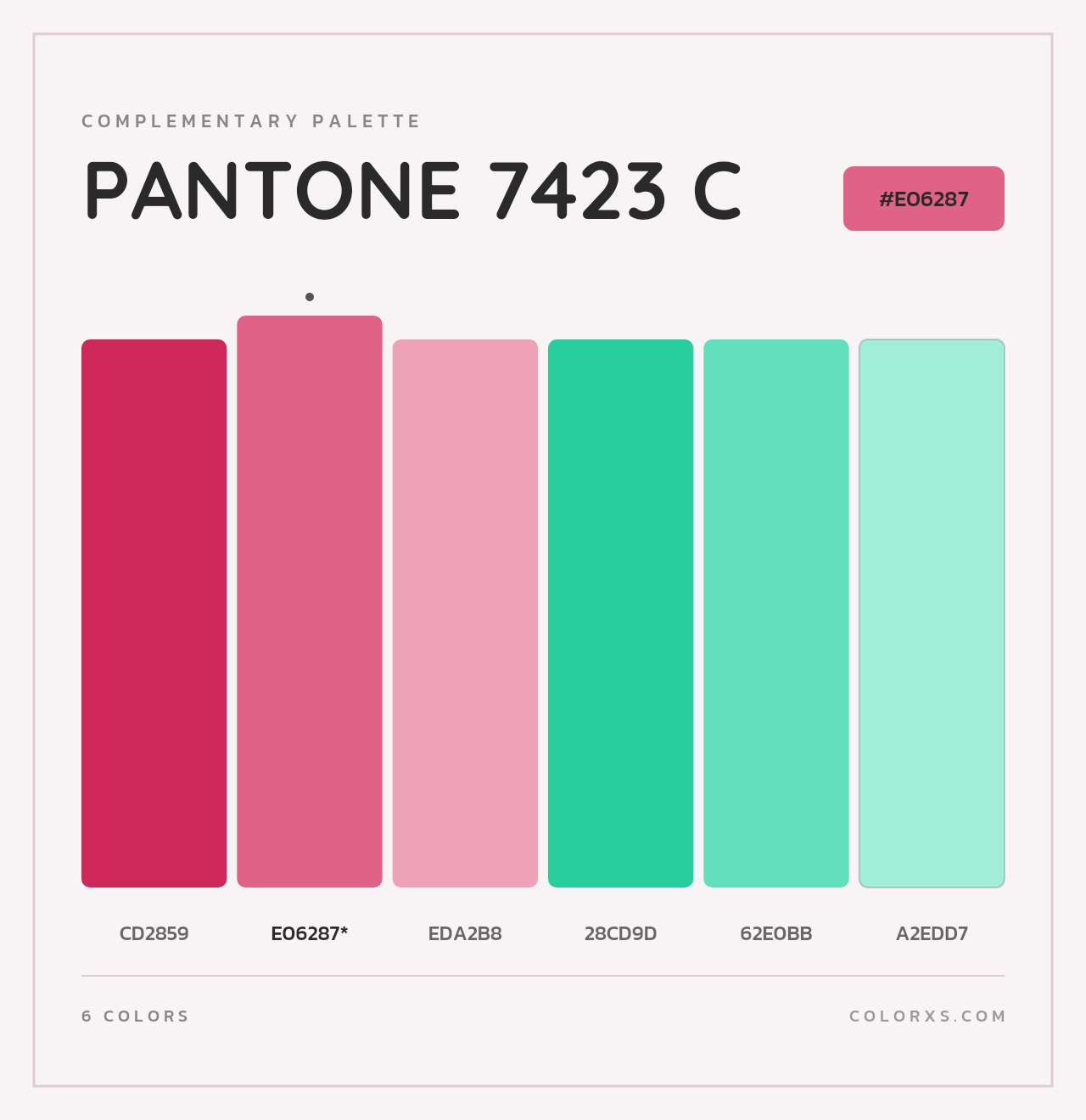 PANTONE 7423 C - Complementary Color Palette
