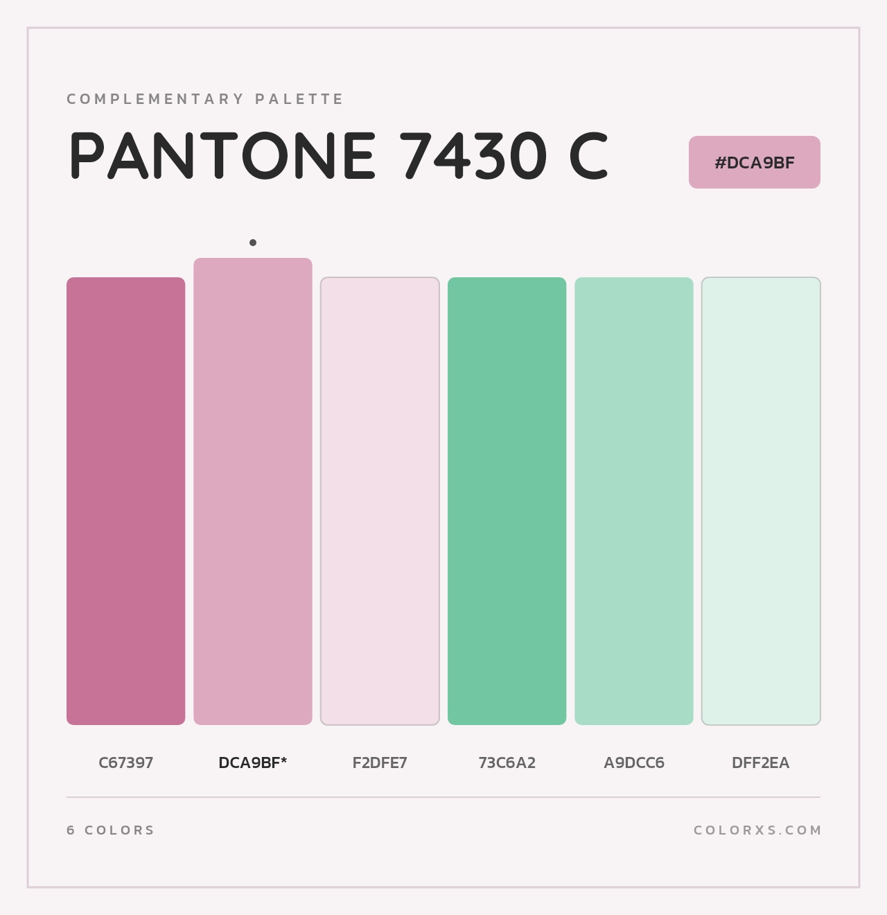 PANTONE 7430 C - Complementary Color Palette