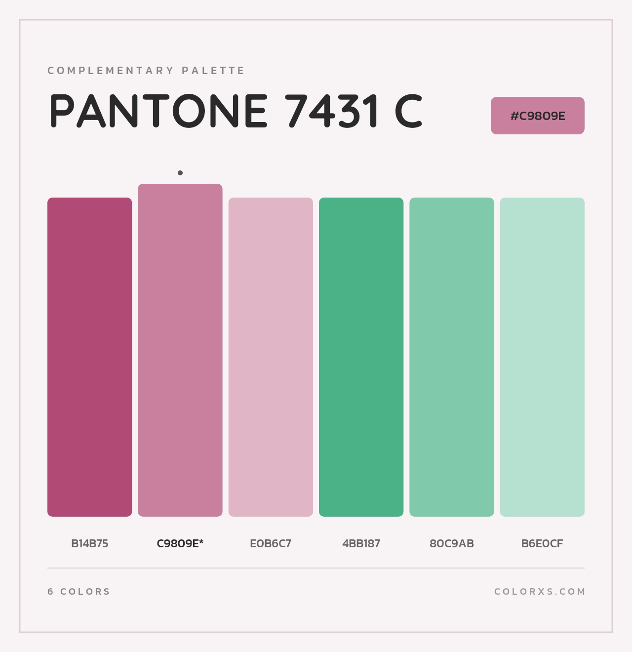 PANTONE 7431 C - Complementary Color Palette