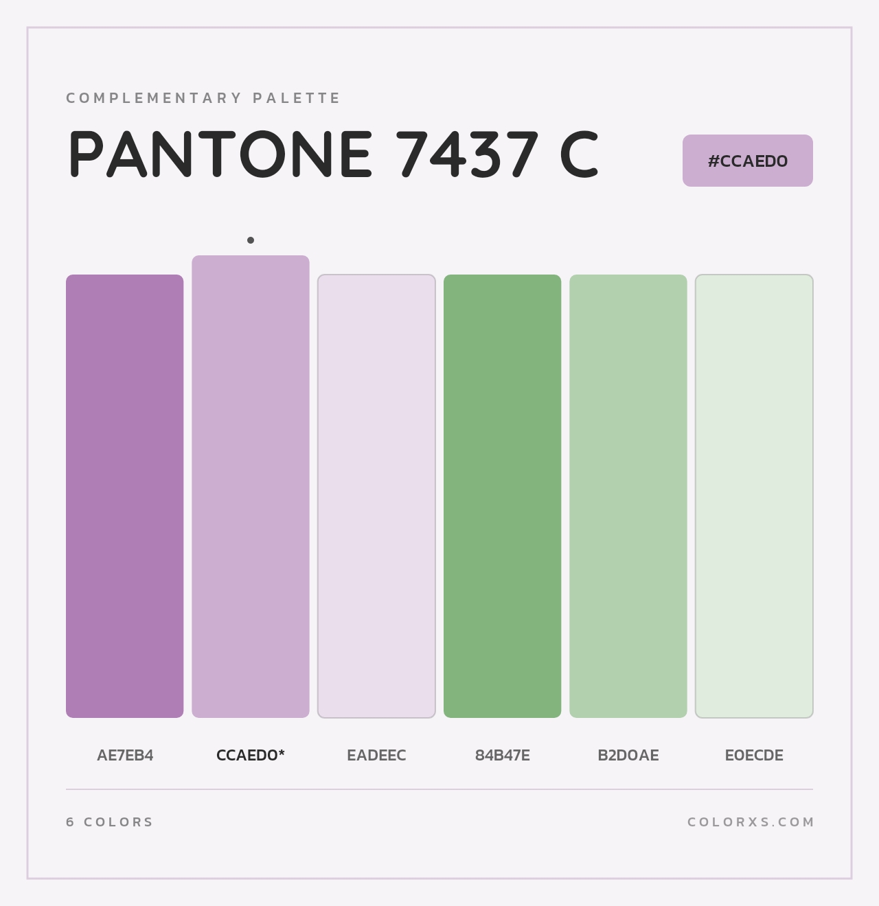 PANTONE 7437 C - Complementary Color Palette