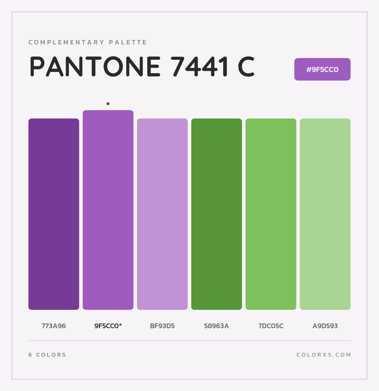 PANTONE 7441 C - Complementary Color Palette