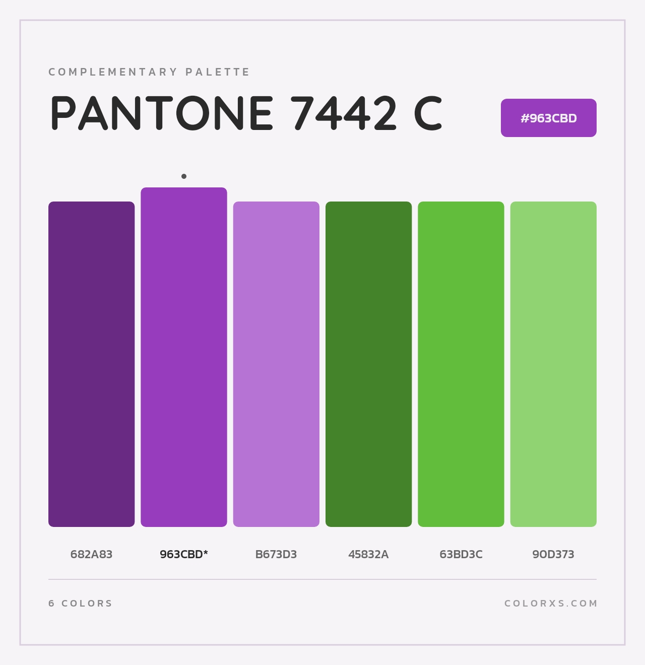 PANTONE 7442 C - Complementary Color Palette