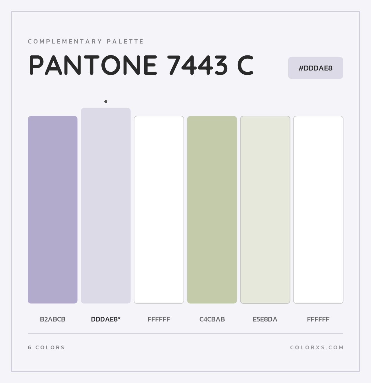 PANTONE 7443 C - Complementary Color Palette