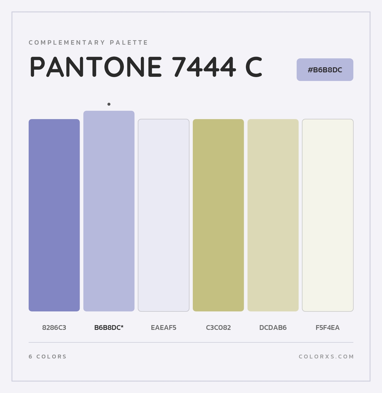 PANTONE 7444 C - Complementary Color Palette
